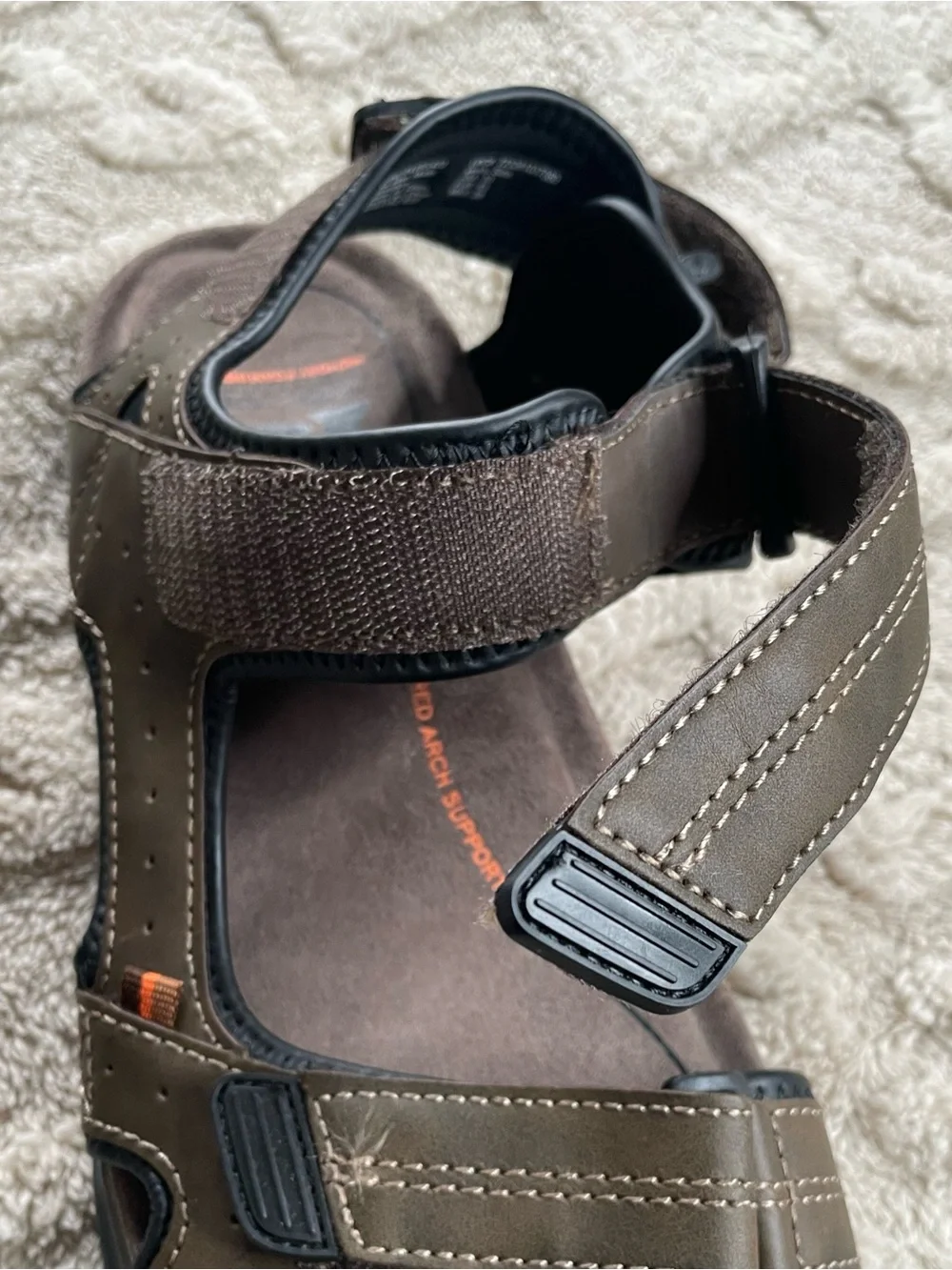 Ozark Trail Men's Brown Adjustable Strap Sandals~ Size 10- Casual Summer